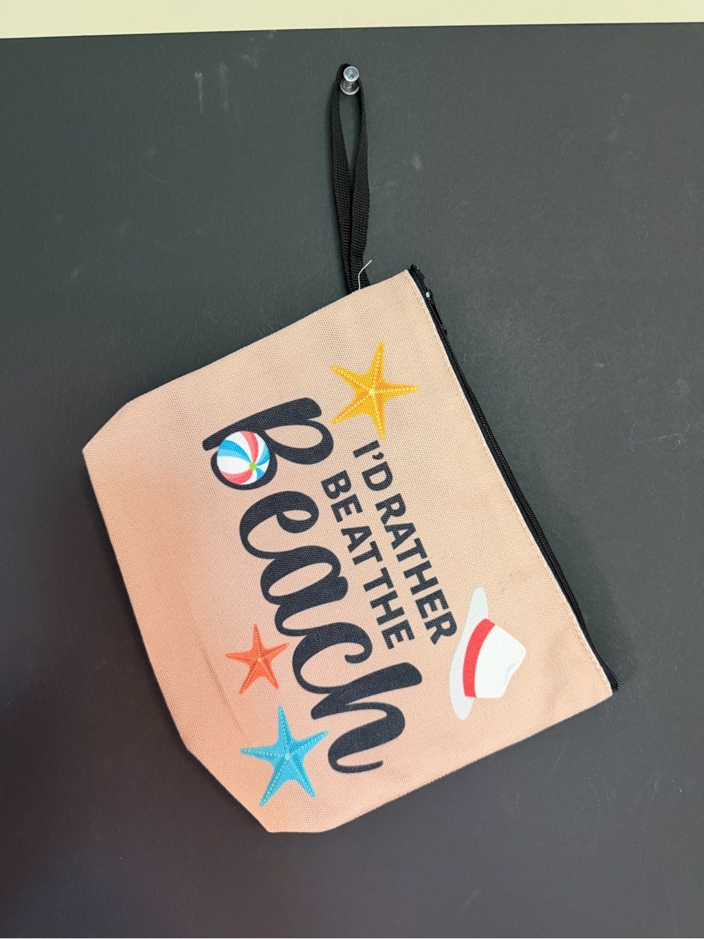 I'd Rather Be at the Beach Wristlet Pouch - Pink